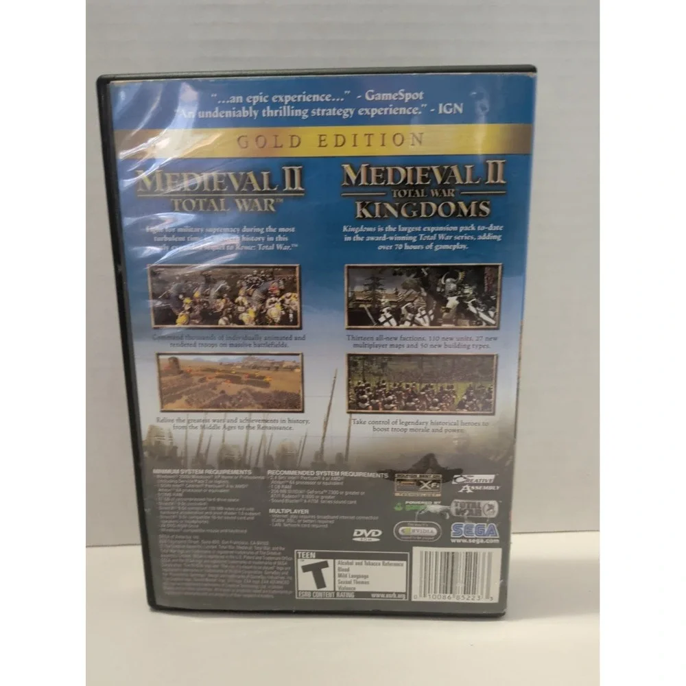Medieval II Total War Gold Edition • PC Game [CIB/Complete DVD Case] SEGA